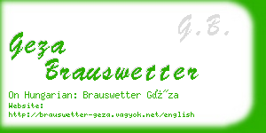 geza brauswetter business card